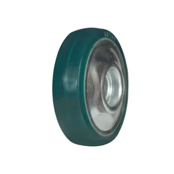 Heavy Duty Green PU on Steel Rim Caster Wheelsd with Ball Bearings