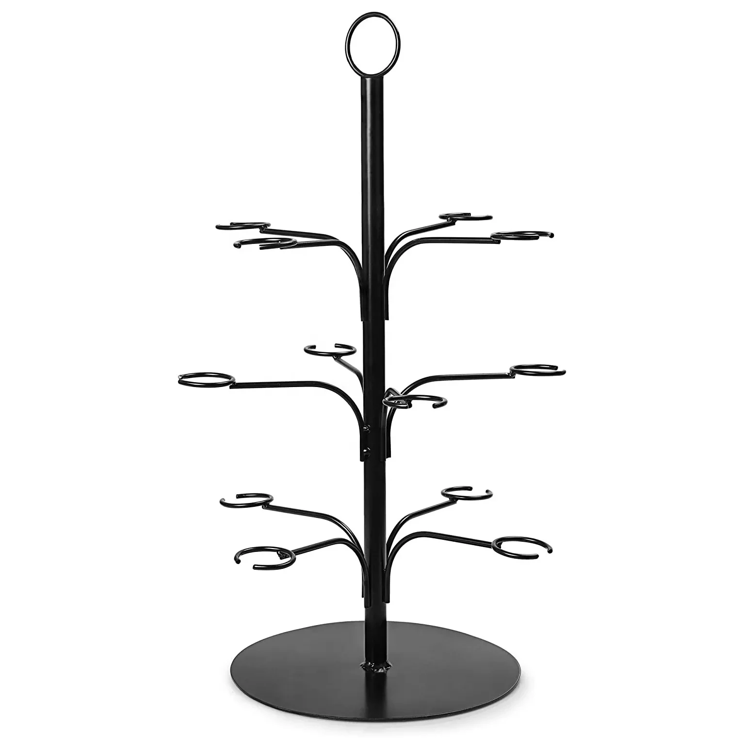 Oem Custom 12 Arms Cocktail Tree Stand Rack Detachable Metal Wine Glass