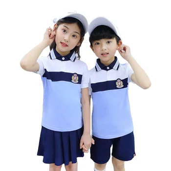 High quality school uniform suit for primary and secondary school students in summer