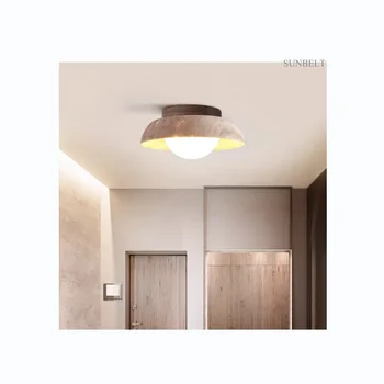 X2607 Wabi-sabi style ceiling lights LED nature travertine lamp for bedroom