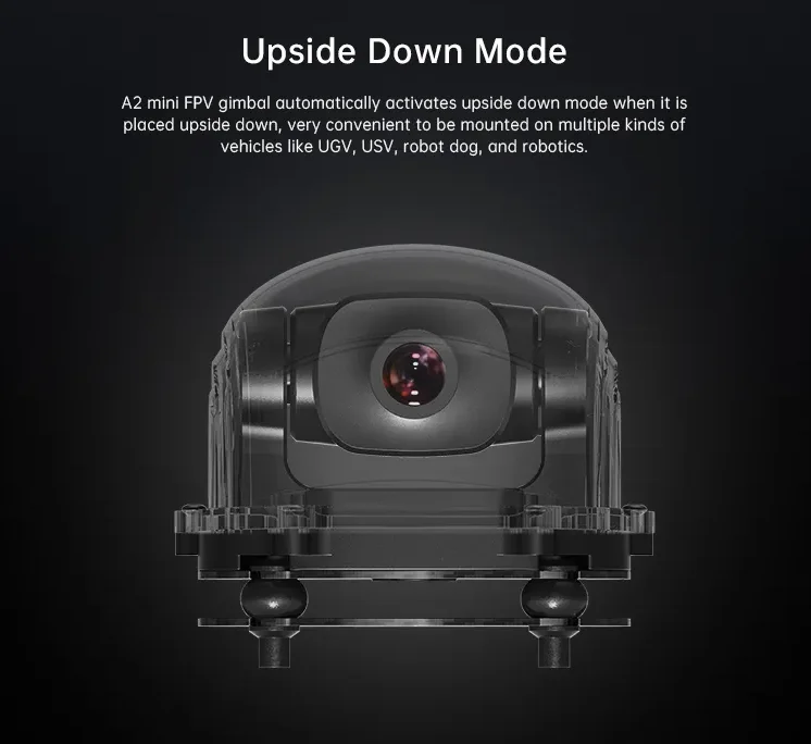 2024  Super wide Angle FPV Yuntai 1080 Starlight night vision industrial grade three guard inverted mode camera factory