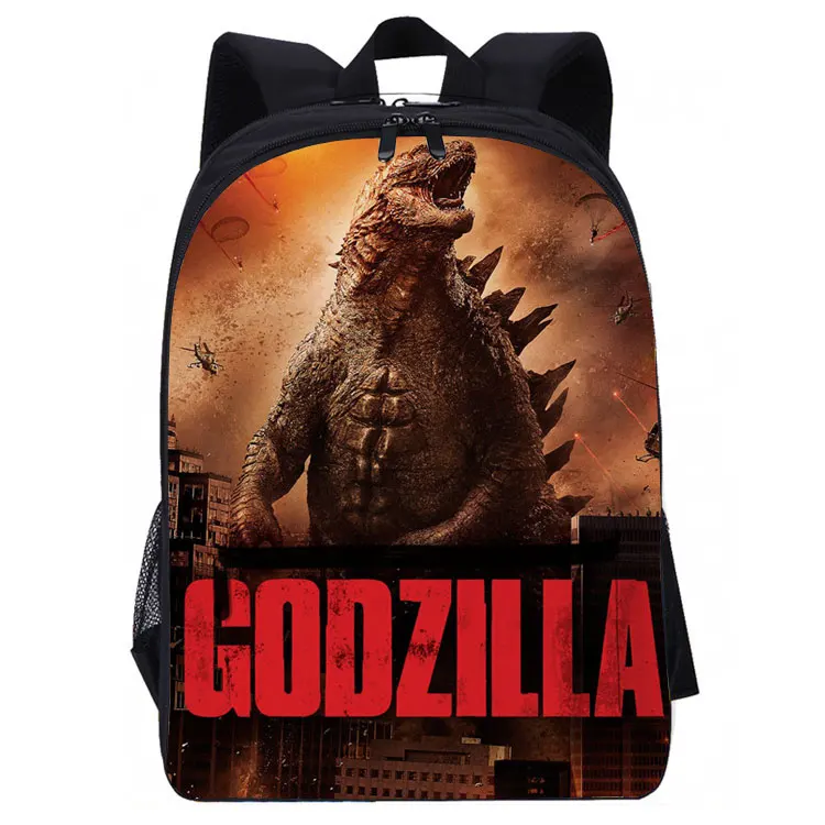 Godzilla backpack shop and lunchbox