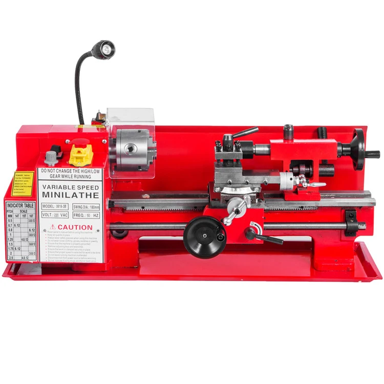 Small Horizontal Woodworking Mini Lathe Machine 0618 Variable Speed Bench Lathe 220v Voltage New Used Condition Gear Motor Core