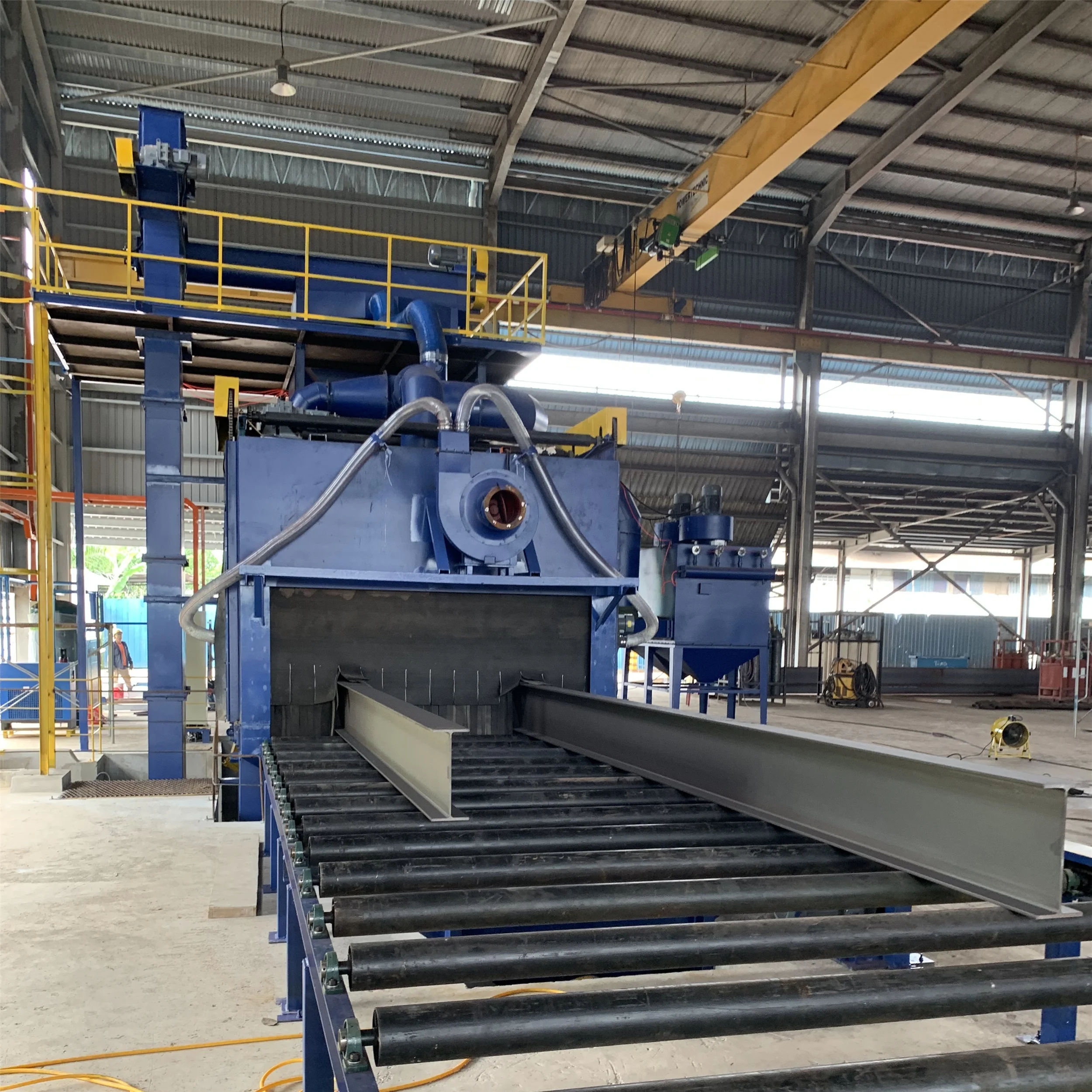 Shot Blasting and Painting Line Machine for Industrial Workpiece Surface Cleaning
