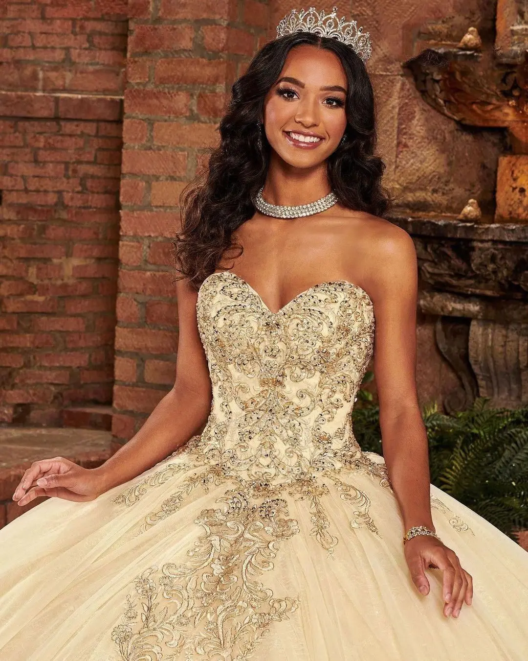 sachin and babi light blue dress May Queen - LK153 Beaded Appliqued Off Shoulder Ballgown 18 / Black main image 1
