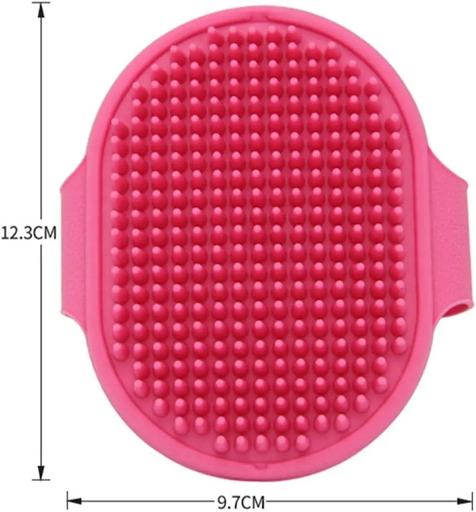 Small Style Pet Grooming Hand Brush Soothing Massage Curry Comb Shampoo Brush with Rubber Bristles Dog Cat Washing Pet Supplies
