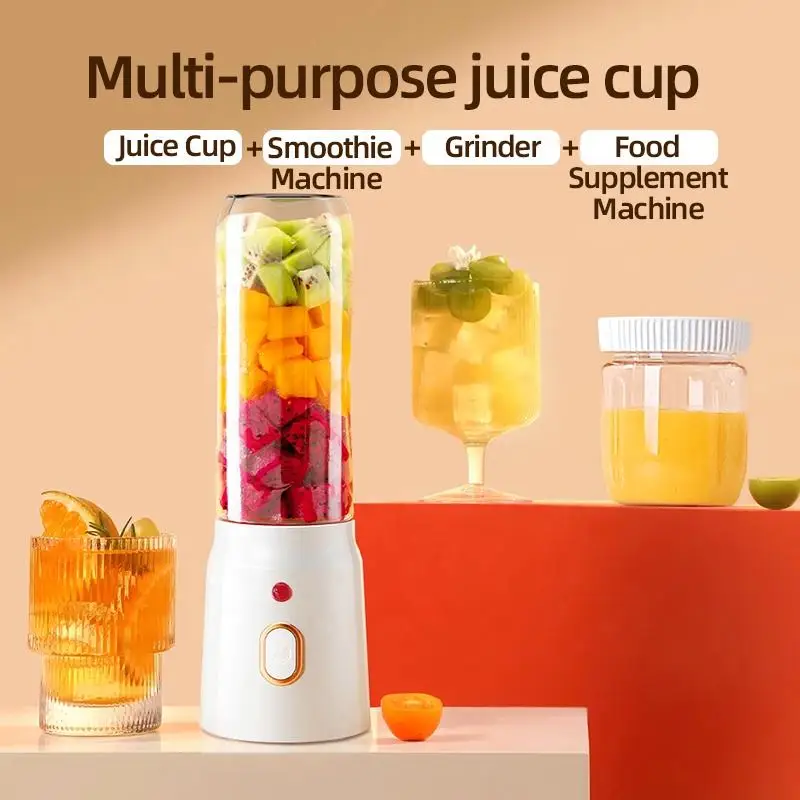 450ML USB Portable Juicer Blender Electric Personal Blender With PCTG Cup 40W USB Blender