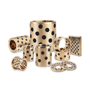 Copper Alloy Graphite Bronze Bushing JDB Self-Lubricating Oilless Sliding CNC Machining Services Brass Bushing