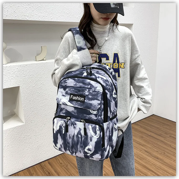 Promotional Sale New Multi Color Student School Bag Fresh and Sweet Print Nylon Backpack