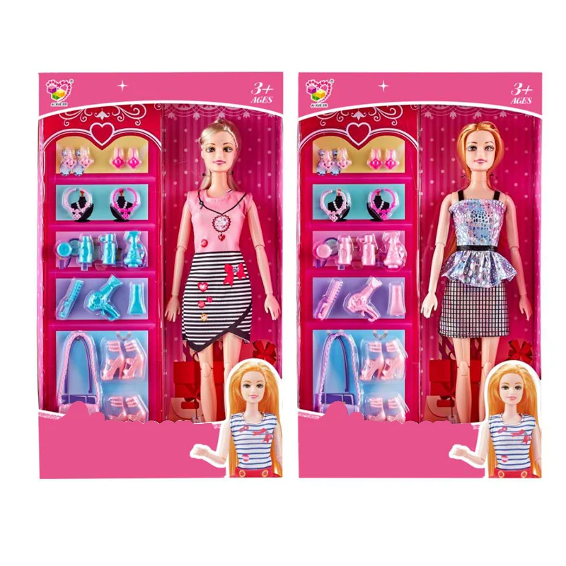 Hot Selling Fashion Doll  Girls Play Doll  with Clothes Wig Shoes