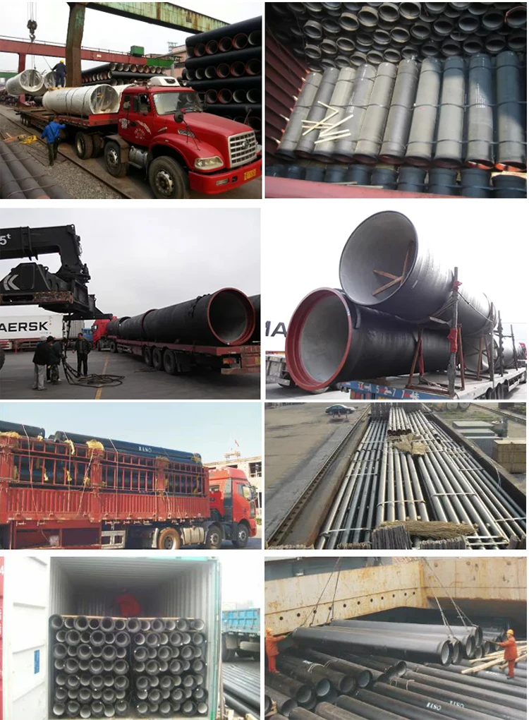 Iso2531 Cement Lined Ductile Cast Iron Pipes K9 For Potable Water