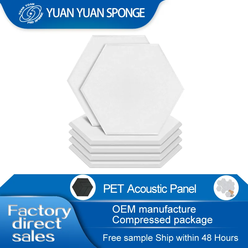 New Arrival 3D Soundproof Polyester Fiber Acoustic Panels Pet Felt Acoustic Panel for Wall factory