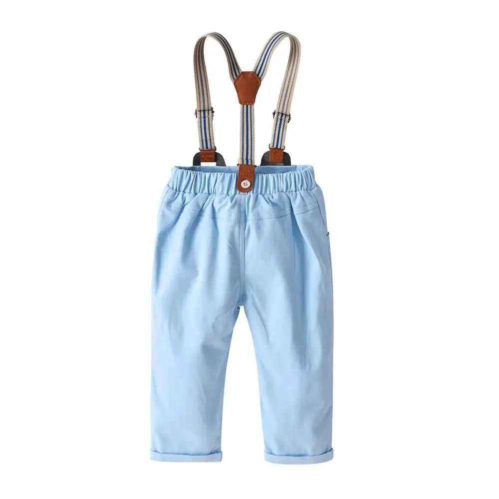 Модные стильные детские повседневные брюки джентльменские подтяжки Детские хлопковые для