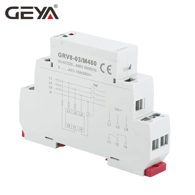 M460 GRV8-03 Three Phase Voltage Monitoring Phase Failure Protection Relay Phase Sequence with LED display Three Phase Monitoring Phase Voltage Relay 