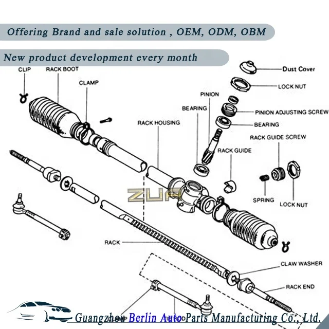 イッポ New Power Steering Rack Gear for 45510-42140,4551042140