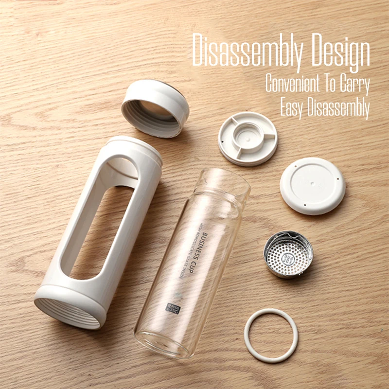 Бесшовная герметичная многоразовая мотивирующая сублимационная бутылка для воды из боросиликатного стекла с пользовательским