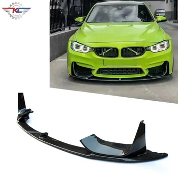 MP style For BMW M3 F80 M4 F82 F83 2014-2019 Real Carbon Fiber Front Bumper Lip Car Head Protection Part