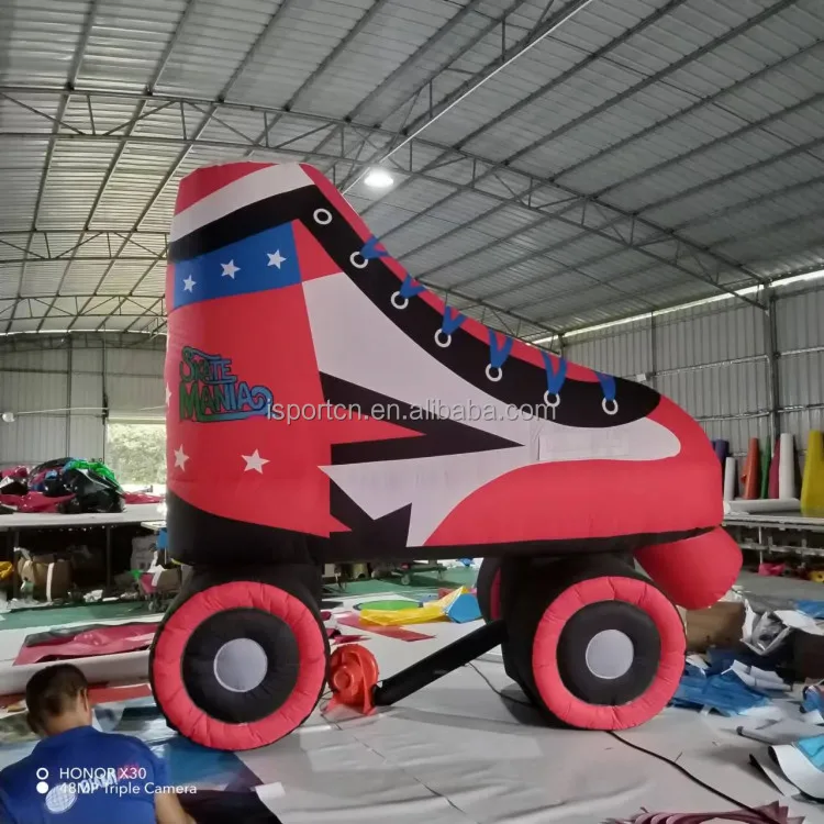 Customized Personalized Skating Advertising Inflatable Giant Roller Skate Inflatable Ice Skate for Exercise Sport Activities