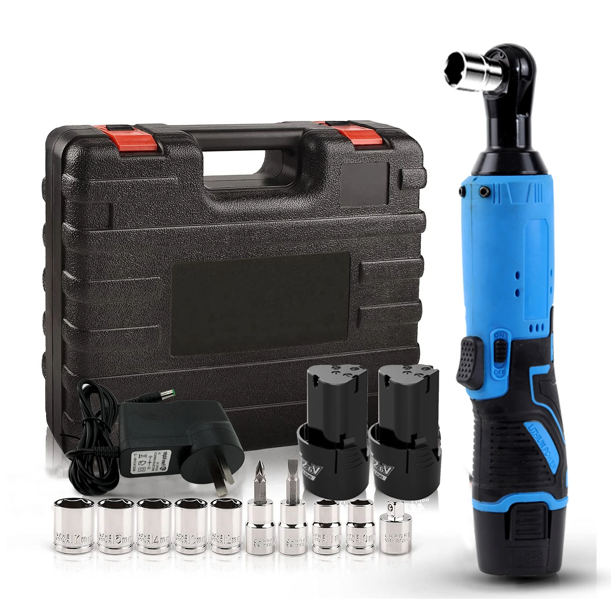 12V Multifunctional Ratcheting Socket Wrench Set 3/8 Inch Cordless Power  Tools Mini Ratchet Wrench Electric Ratchet