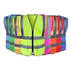 Safety Reflective Vest 160g Construction Reflective Traffic Road Working Jackets Safety Vest With Pocket