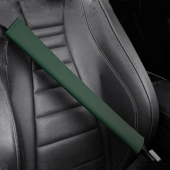 Nappa Leather Car Shoulder Protectors Pad Custom LOGO Universal PVC Car Safety Belt Cover