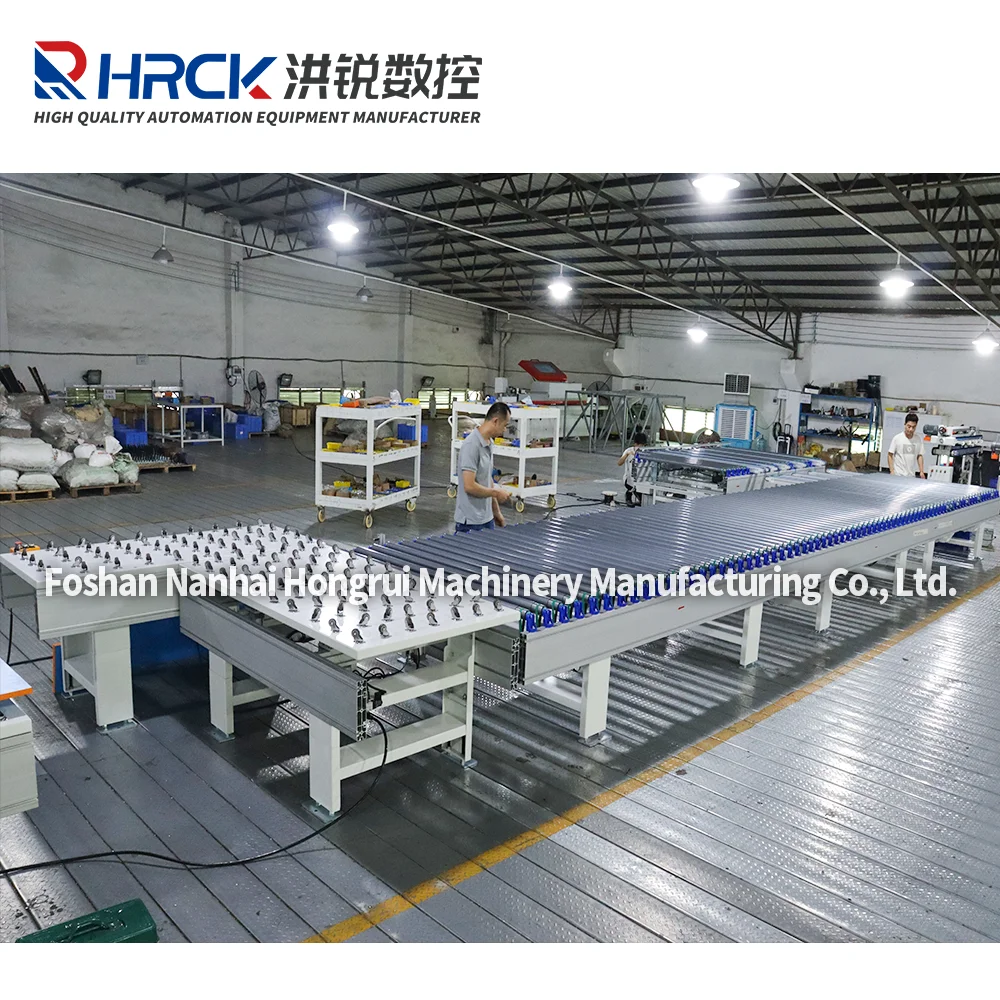 Hongrui Mechanical Edge Banding Machine Co Rotating Line Conveyor Wood Door Production Line