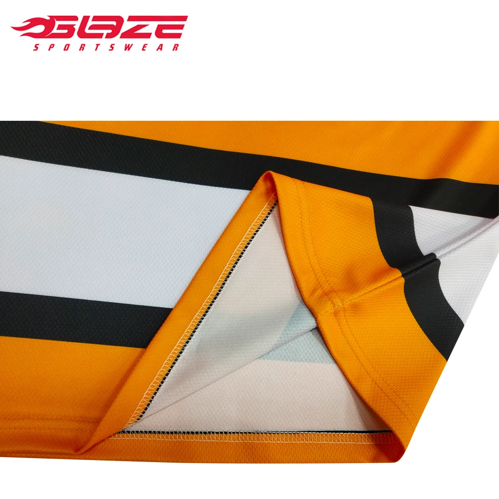 Негабаритная Международная сублимированная командная желтая смешная хоккейная Майка