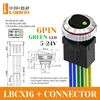 6-pin 5-24v black green+connector