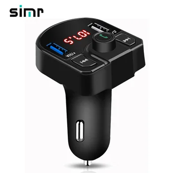 simr Car MP3 radio 4.1A dual USB Charger audio music wireless handsfree fm transmitter MP3 BT car kit Car MP3 Player