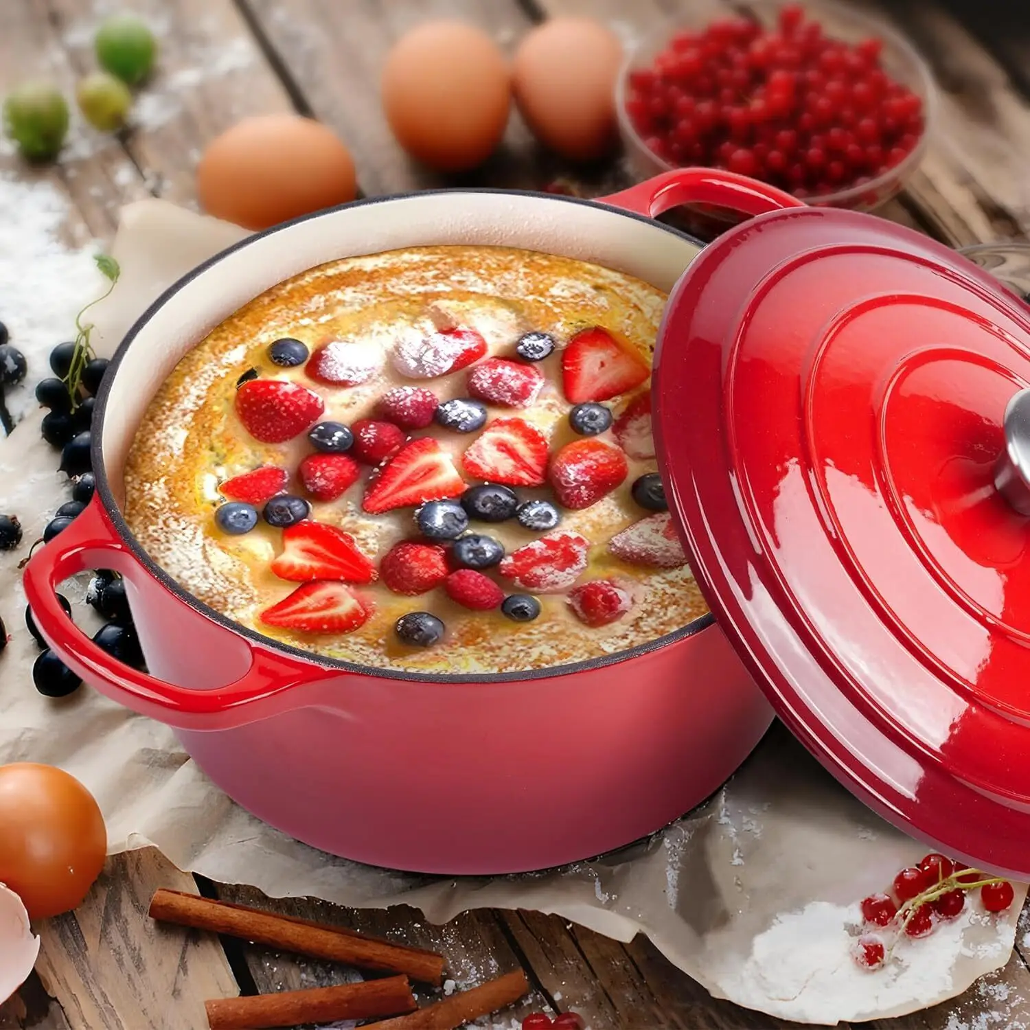Wholesale Round Shape Customized Color Kitchen Cookware Pots Casserole Dutch Oven Enameled