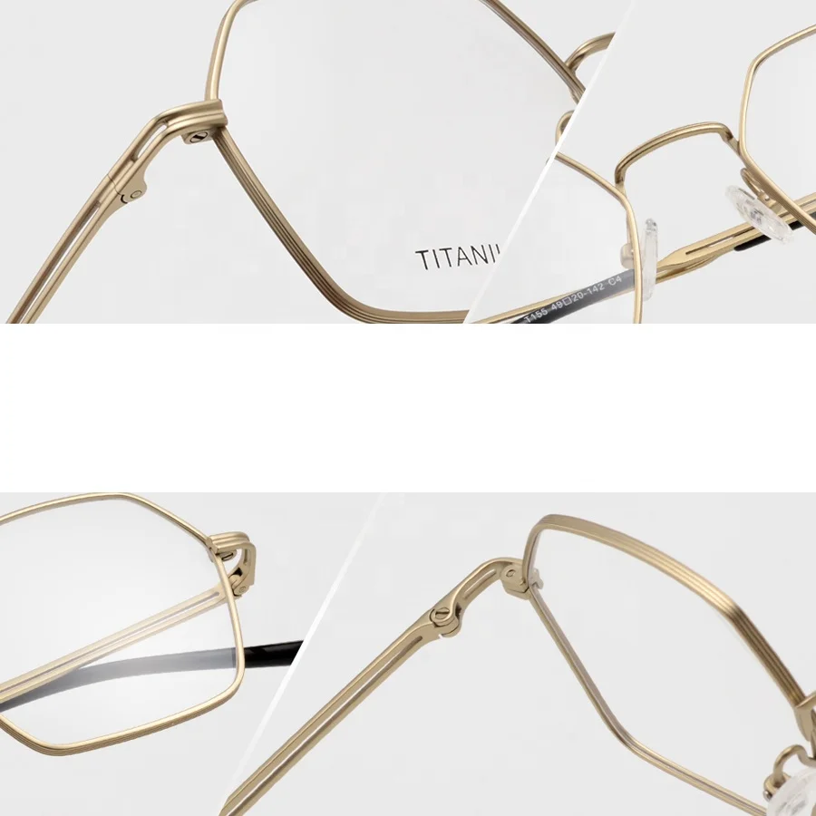 T155 Irregular Frame Retro Can Be Matched With Myopia Anti Blue Glasses Titanium Eyeglass Frame