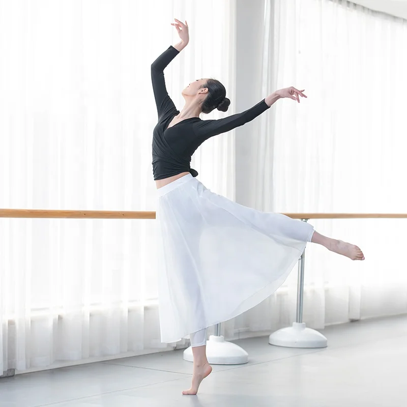 Body Con Gonna E Maniche Arricciate Per Bambina – Tutù Da Ballerina Per Danza Classica E Ginnastica Ritmica, Stampa Floreale O Scaglie