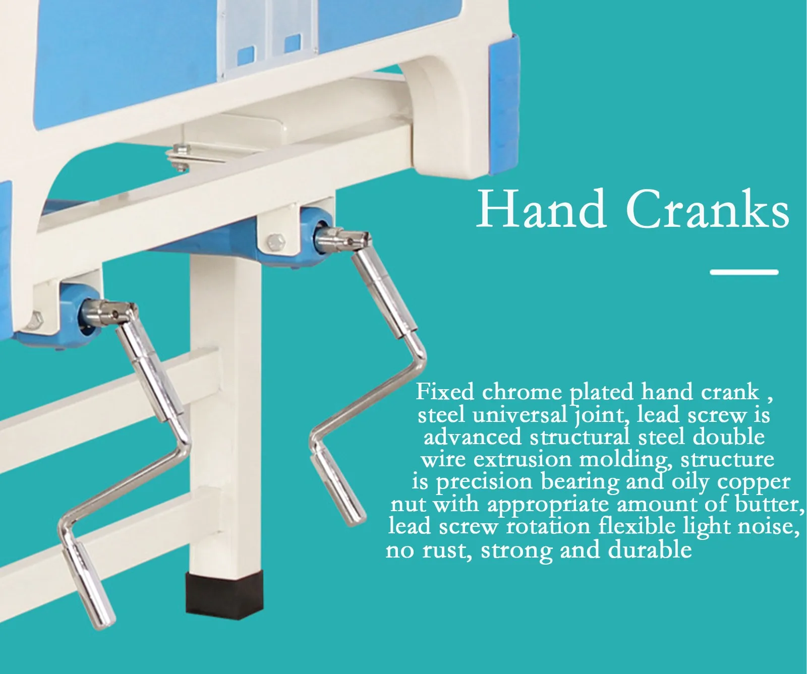 Wholesale Movable Metal 2 Cranks 2 Function Adjustable Manual Medical