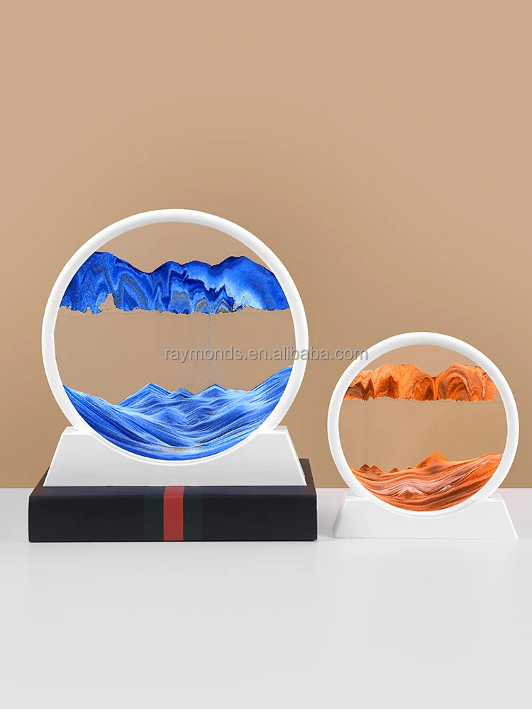 2022 Hot Selling Home Decor Item Round 3d Moving Sand Art Picture Buy