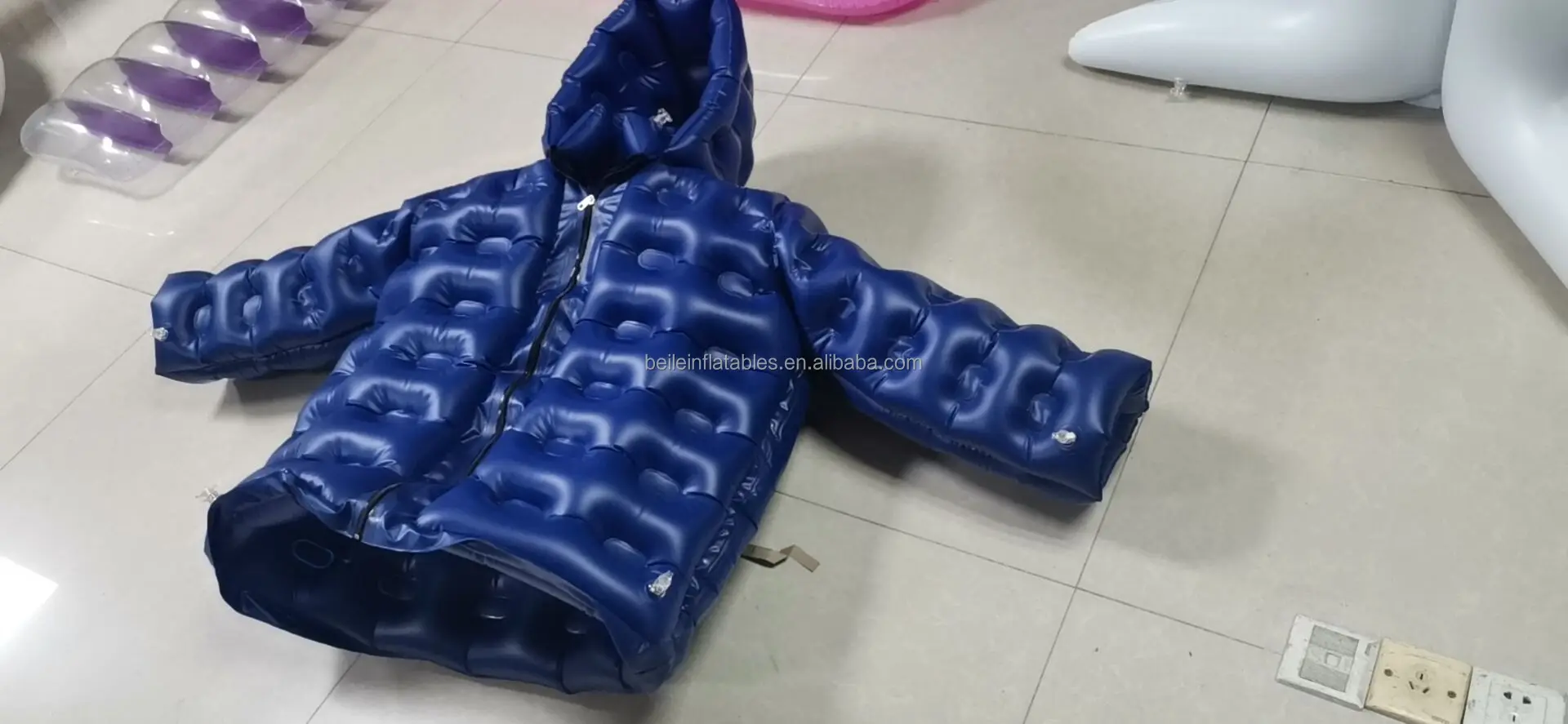 Source BeiLe Customized transparent PVC inflatable down jacket for