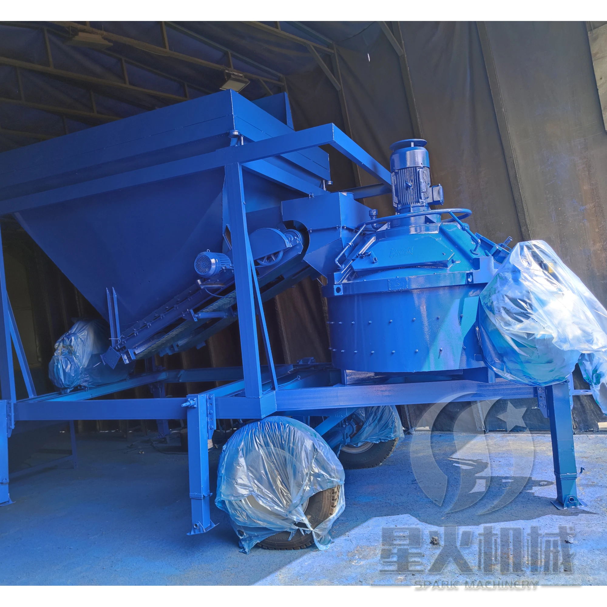 Small 20-30m3/h Mini Prefabricated Mobile Concrete Production Batching Mixing Plant for Beton with the Powder Storage Silo