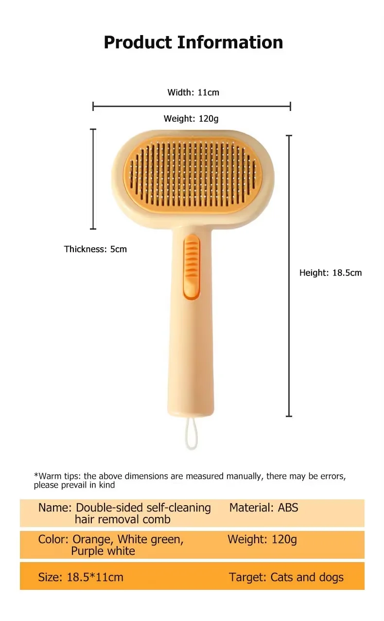 Hot Sale 2in1 Multifunctional Pet Double-Sided Deshedding Brush for Dogs Cats Loose Hair Removal Grooming Cleaning Supplies2