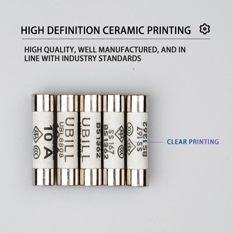 100x BS1362 Fusibili in ceramica 6,3x25mm - 1A 3A 5A 10A 13A 240V per 100x BS1362 Fusibili in ceramica 6,3x25mm - 1A 3A 5A 10A 13A 240V per