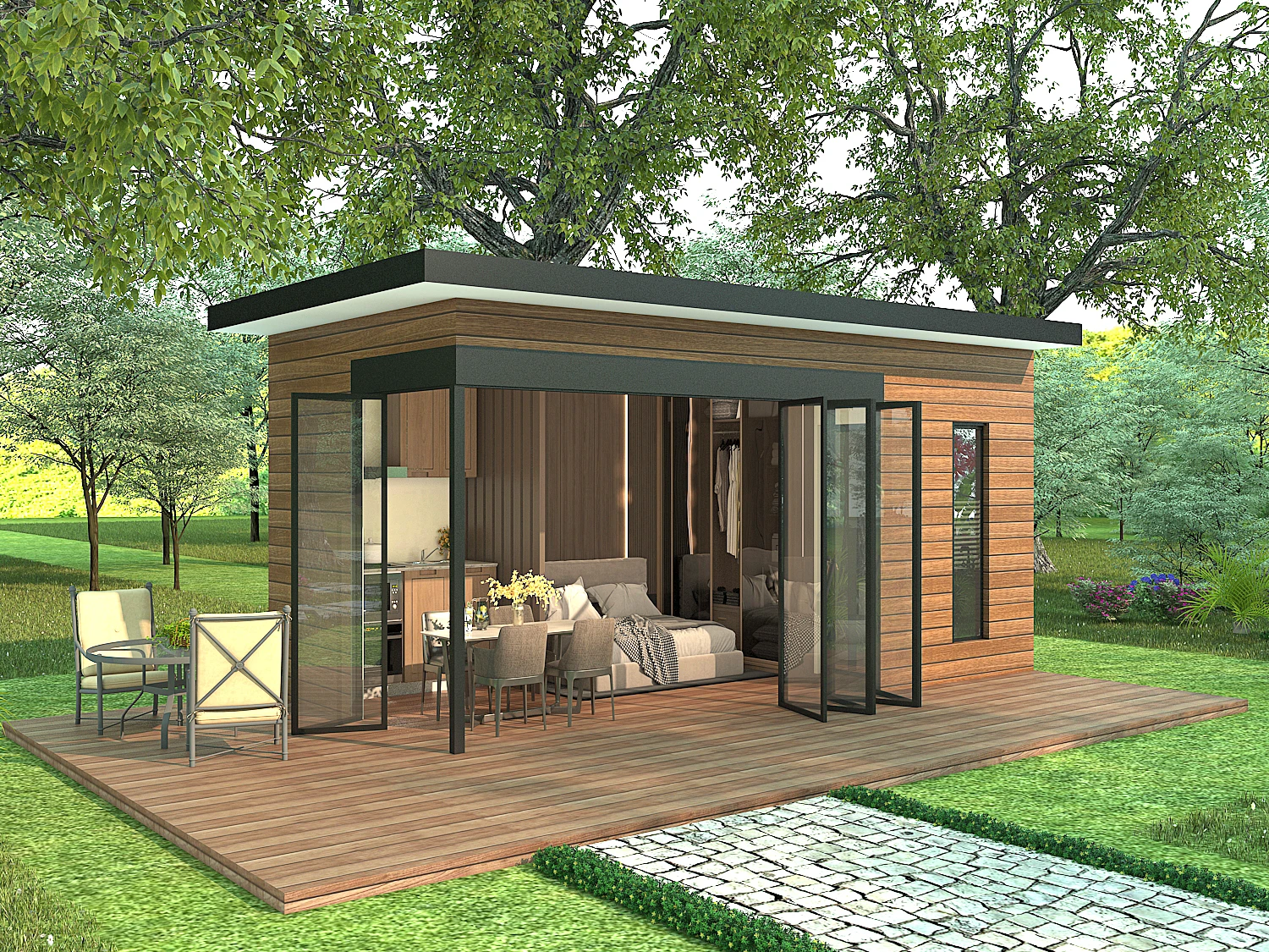 Modern Villa Steel Structure Prefab House Hotel Light Weight Gauge ...