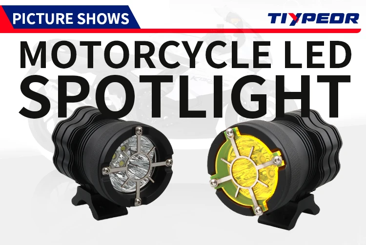 product tiypeor universal 6chips headlight for motorcycle led auxiliary fog light driving lamp 6300lm ipx8 waterproof motor spotlight-3
