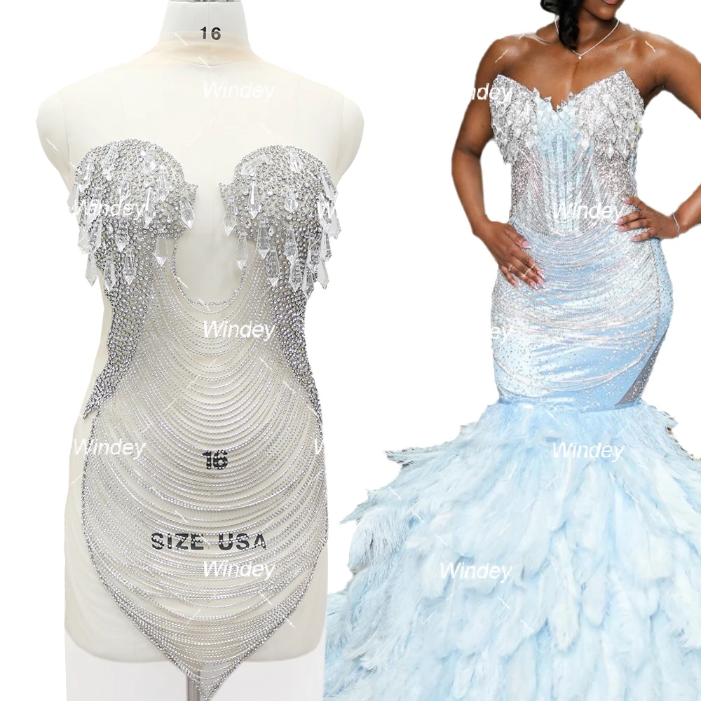 crystal beads for dresses PORTIA & SCARLETT PS25273 Crystal Beads Thin Straps V-Neck Gown main image 0
