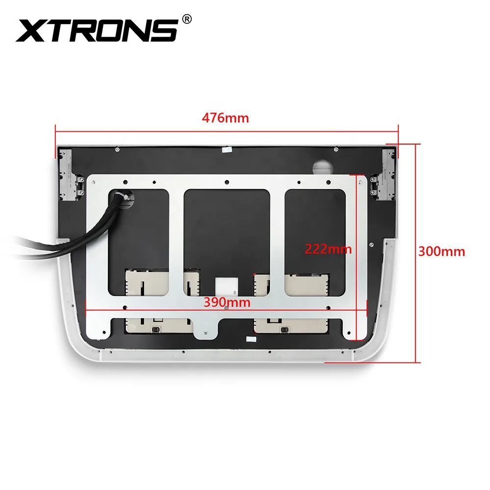 XTRONS 17.3" Motorized Android Car TV Auto Flip Down Monitor with FHD IPS Screen 8K Car Roof Player FM USB SD