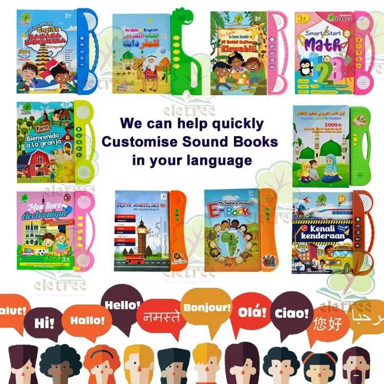 Smart Speaking Pen Children Custom English Growing up Sto Audio Book 100 Words Book for Kid