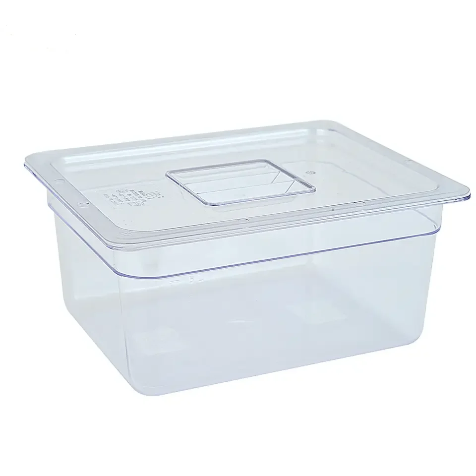 Vigor 1/2 Size Clear Polycarbonate Food Pan Lid with Handle