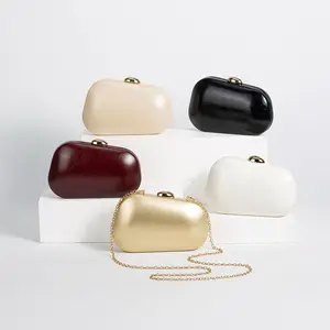 New Fashion Celebrity Dinner Bag PU 2026 Gold Shoulder Sling Bag Crossbody Handbag Clutch Evening Bag with Polyester Lining