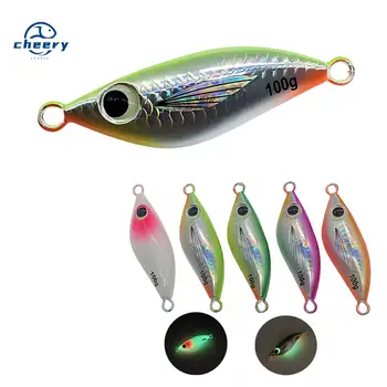 Cheery Colorful Luminous Metal Jig Lure with Hooks Artificial Hard Bait for Sea Bass Sea & Boat Fishing – Metal Jig – view 2
