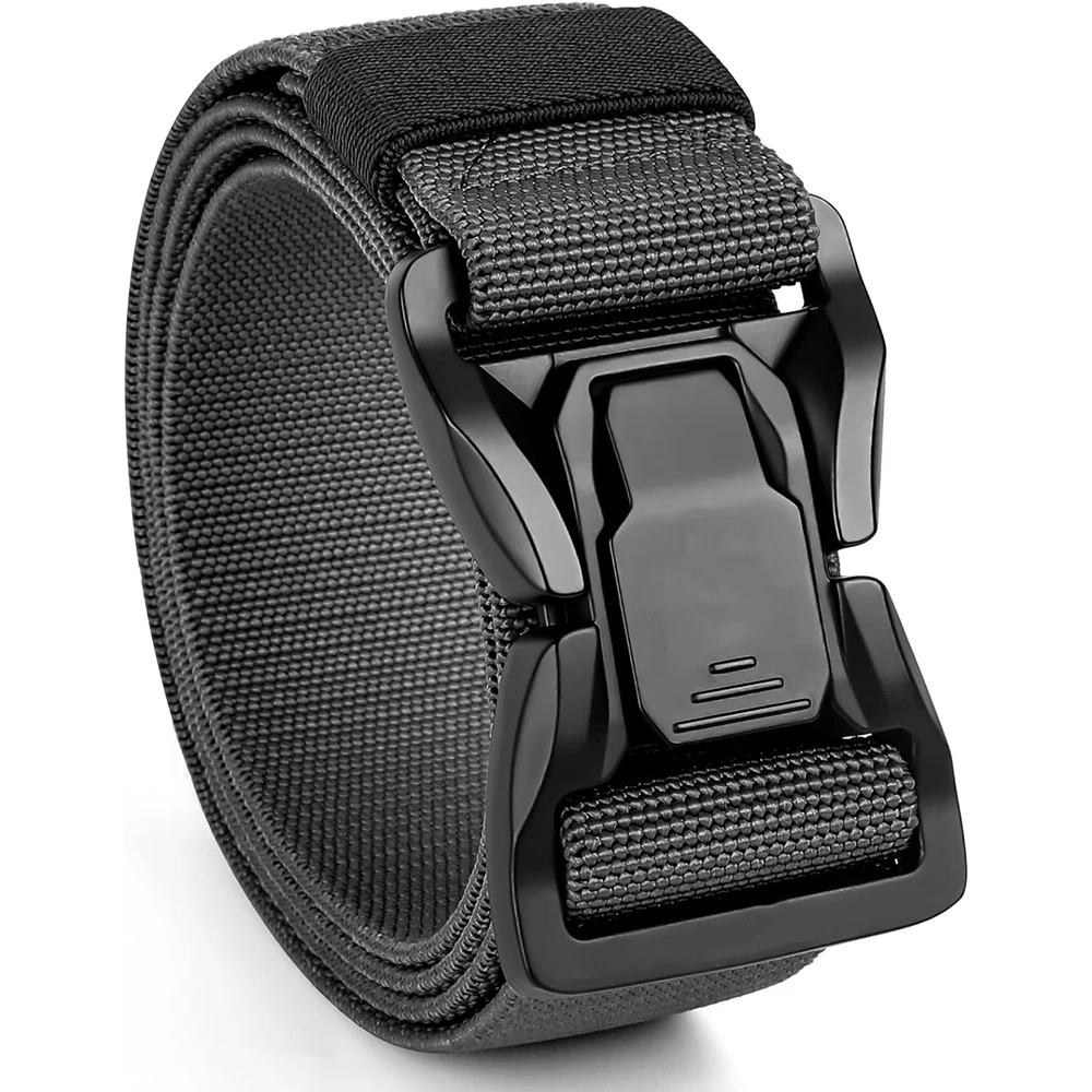Durable Waterproof Men Wear-resistant Tactical Belt Stretch Nylon Web Outdoors Security Training Belt