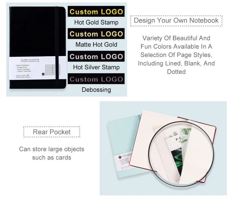 Office spiral notebook can repositioned with delimited perforated edges notepads custom logo printed