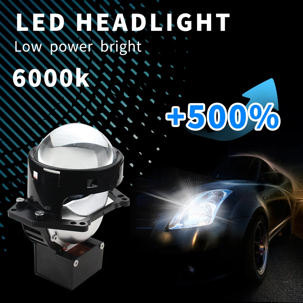 Hot Motorcycle Headlight 1.8inch Bi Led Projector Len Auto Hi/lo ...