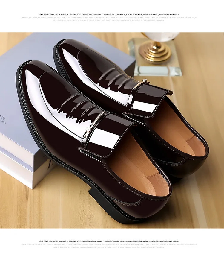 Italian Leather Slip-On Dress Shoes for Men - Formal  display picture 1